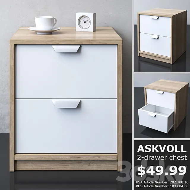 IKEA ASKVOLL 2-drawer chest 3DModel