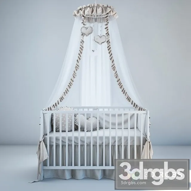 Ikea Bed Nursery 3D Model Free