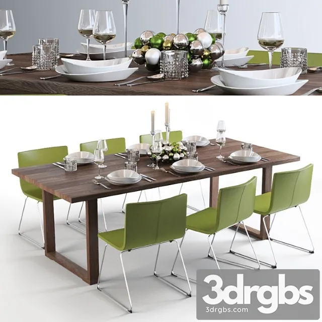 Ikea bernhard mörbylånga dining set 2 3D Model Free