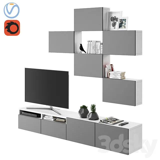 Ikea Besta 02 3D Model