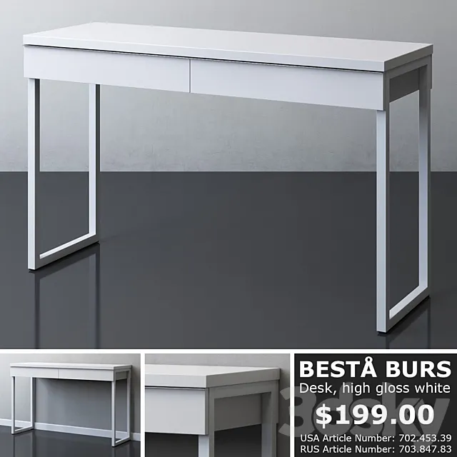 IKEA BESTA BURS Desk 3D Model
