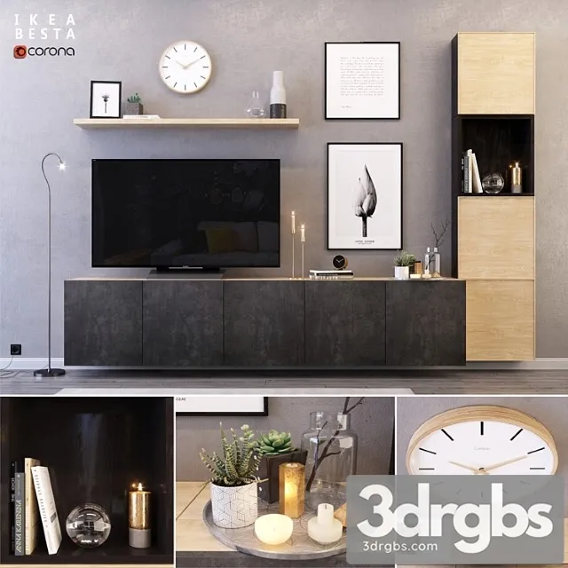 Ikea Besta Set 2 3D Model Free