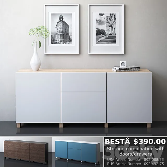 IKEA BESTA Storage combination with drawers 3DModel