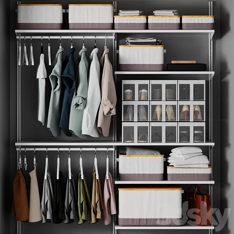 ikea BOAXEL BOXEL wardrobe RABBLA RABLA Box with lid clothes shirts 3D Model