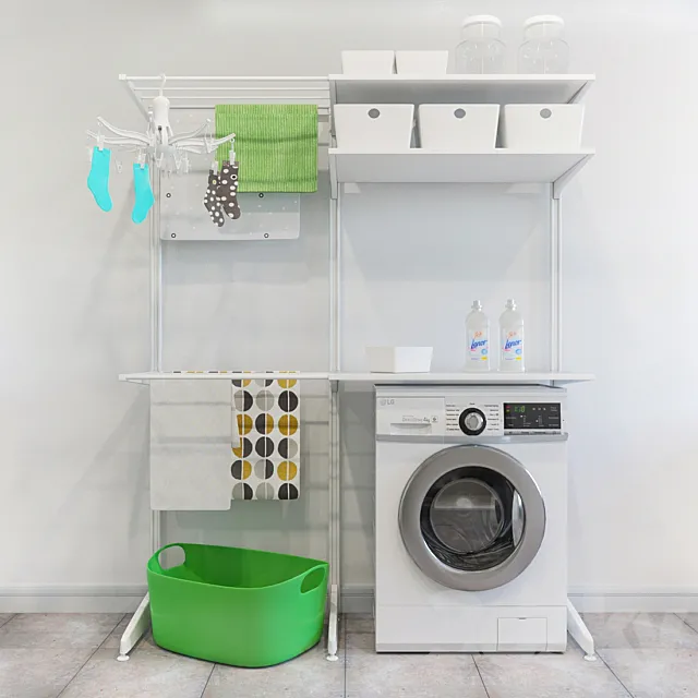 ikea BOAXEL ???????? IKEA Storage System _ Washer _ Dryer 3DModel