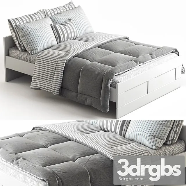 Ikea Brimnes Bed 1 3D Model Free