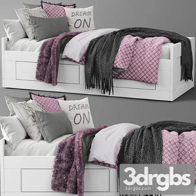 Ikea Brimnes Bed 3D Model Free