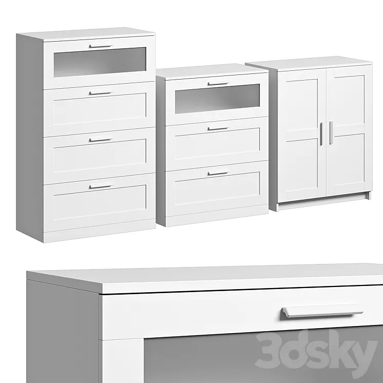 IKEA BRIMNES comodes 3D Model Free