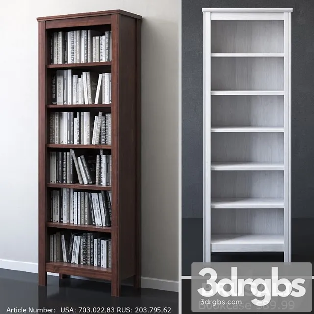 Ikea brusali bookcase 2 3D Model Free