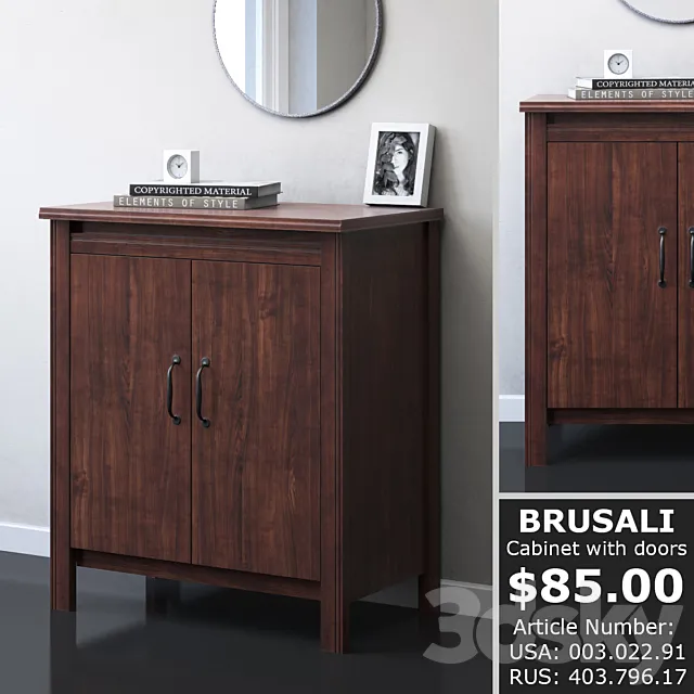 IKEA BRUSALI Cabinet with doors 3D Model