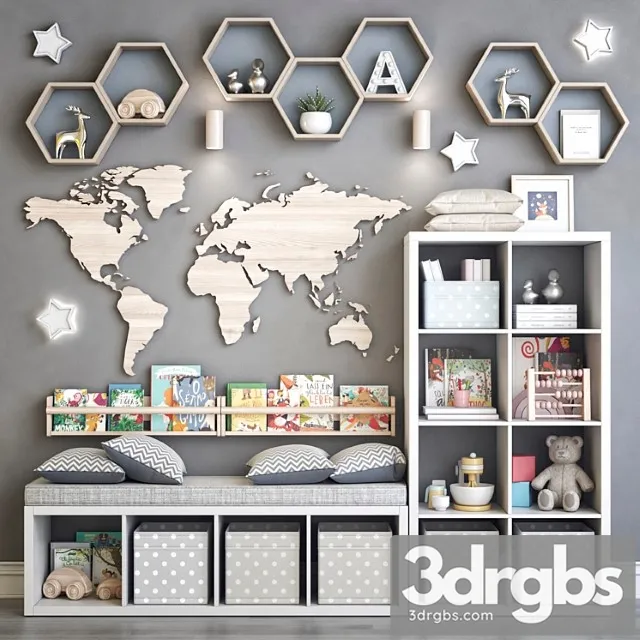 Ikea Childrens Furniture and Toys 2 3D Model Free