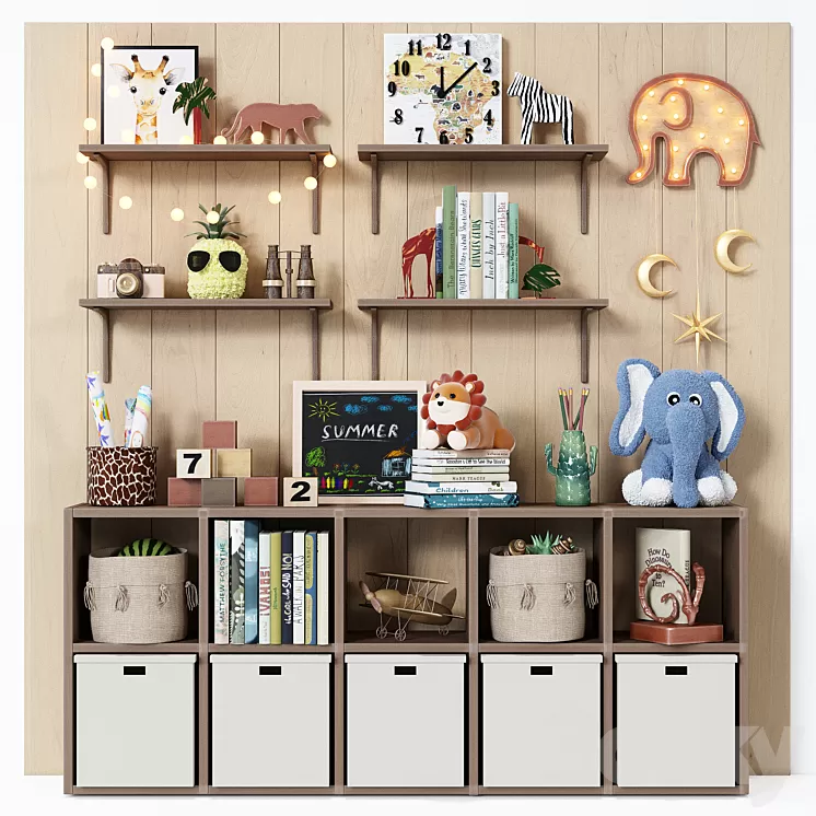 Ikea childroom decor vol1 3D Model Free
