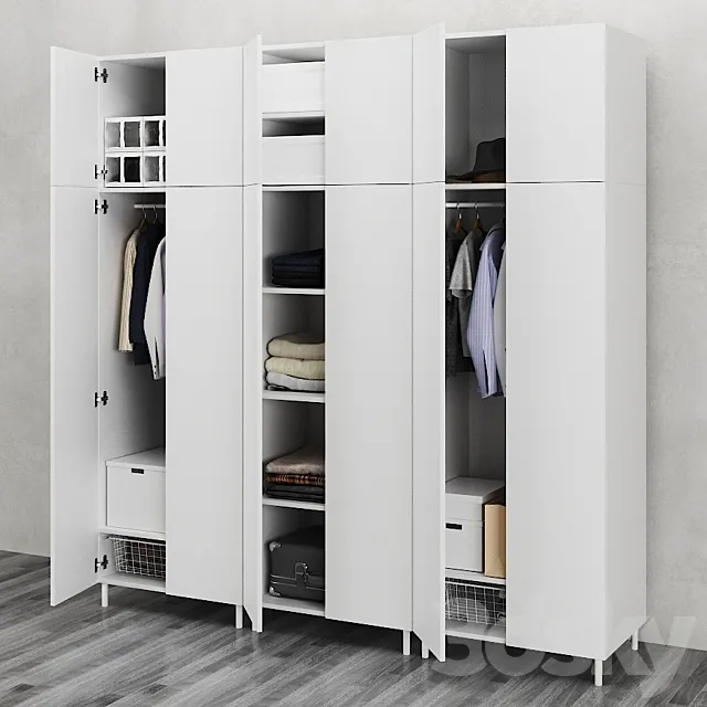 IKEA Combination Wardrobe OPHUS 3D Model