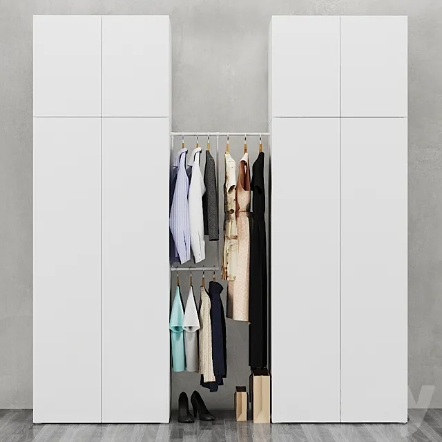 IKEA Combination Wardrobe OPHUS 3D Model