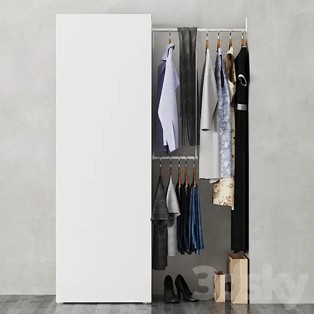 Ikea Combination Wardrobe Ophus 3D Model