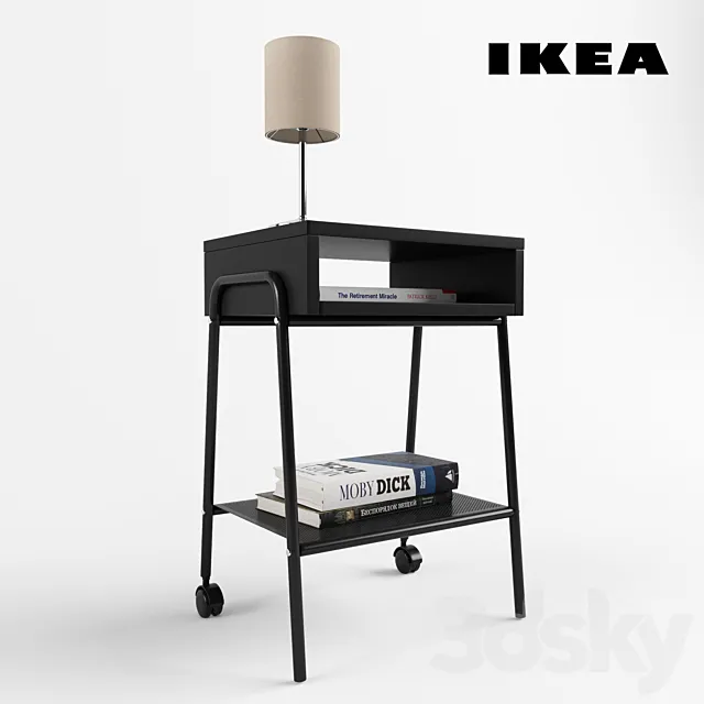 IKEA Curbstone Setskog and lamp Ingared 3DModel
