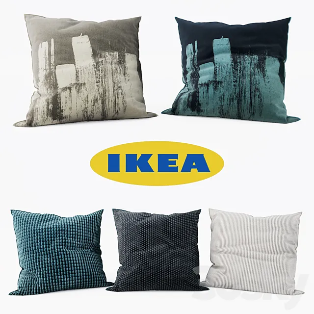 IKEA - Decorative Pillows set 1 3D Model