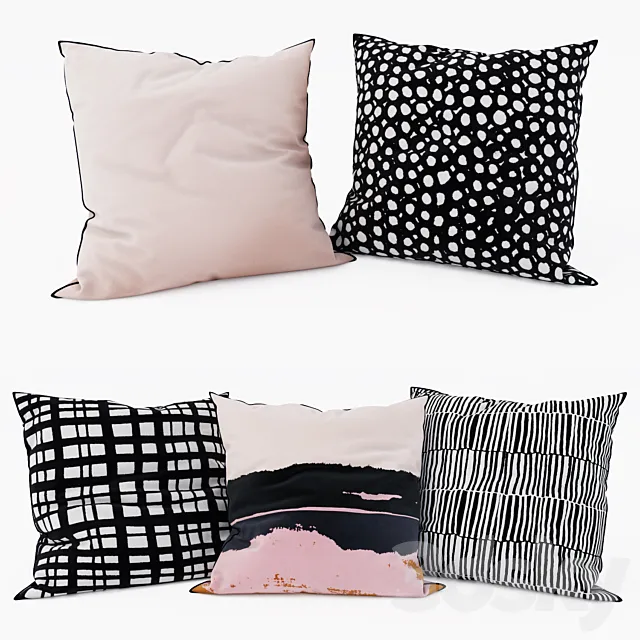 IKEA - Decorative Pillows set 12 3D Model
