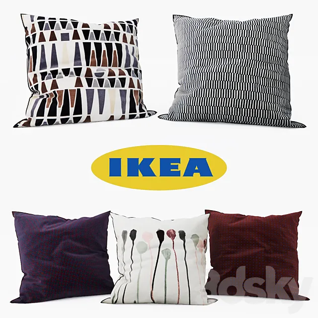 IKEA – Decorative Pillows set 6 3D Model