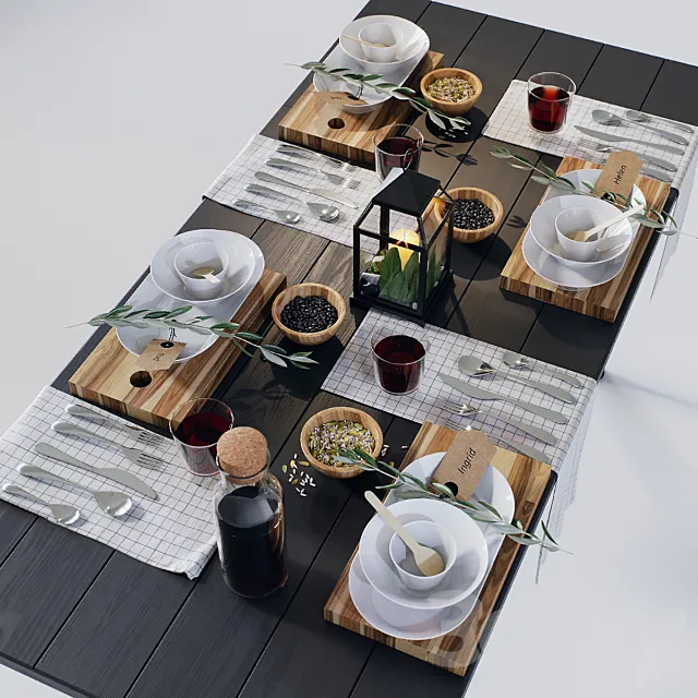 IKEA dining set.1 3DModel