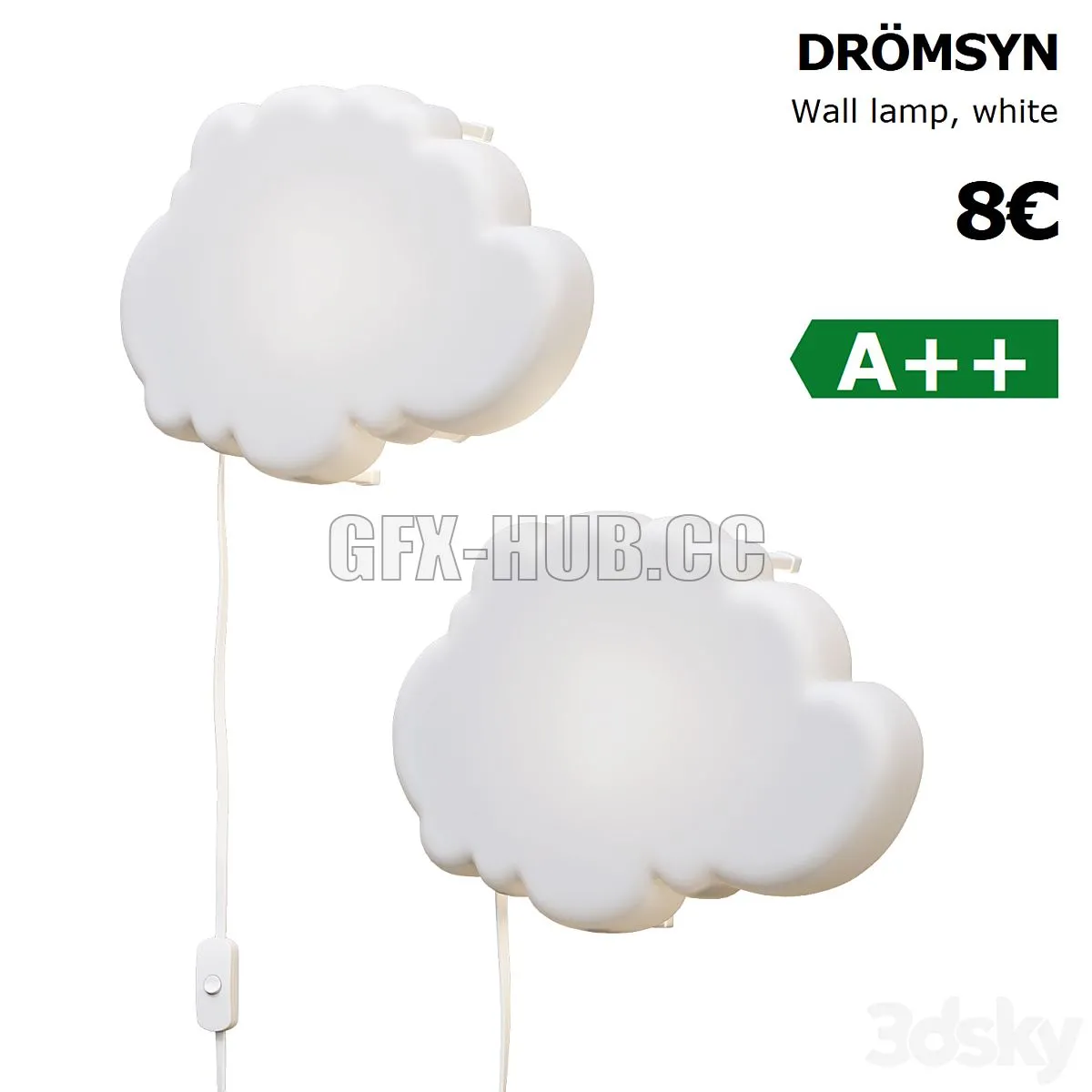 Ikea dromsyn wall lamp 3D Model
