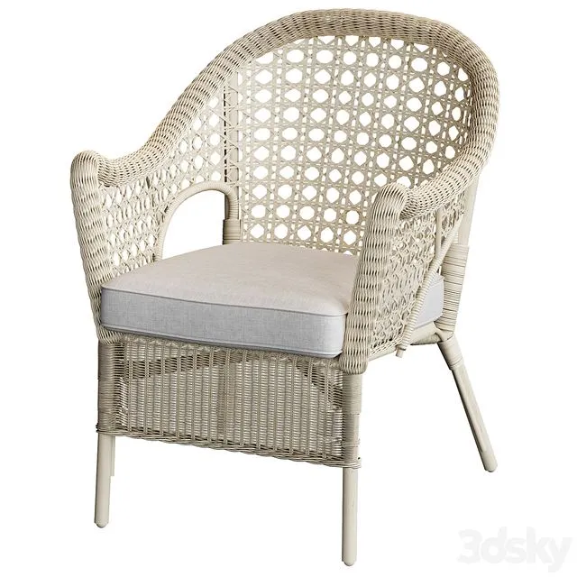 Ikea Finntorp Wicker Chair 3D Model