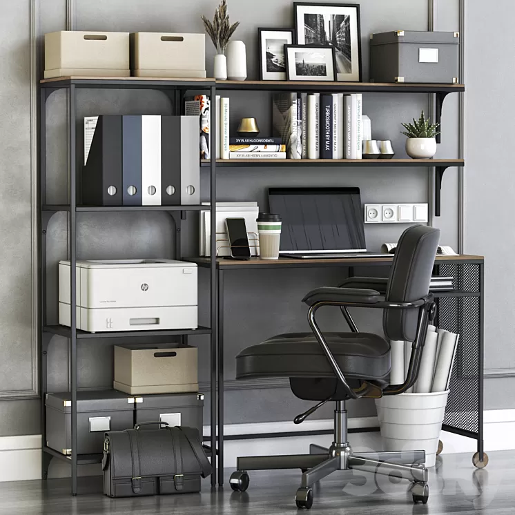 IKEA FJALLBO loft office workplace 3D Model