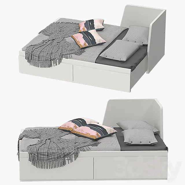 Ikea fllekke bed 3D Model