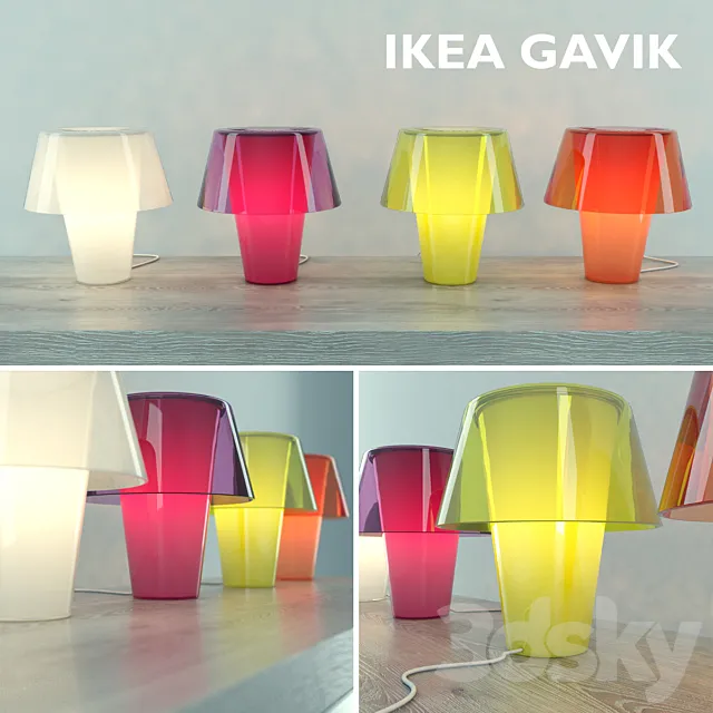 Ikea Gavik lamp set 3D Model