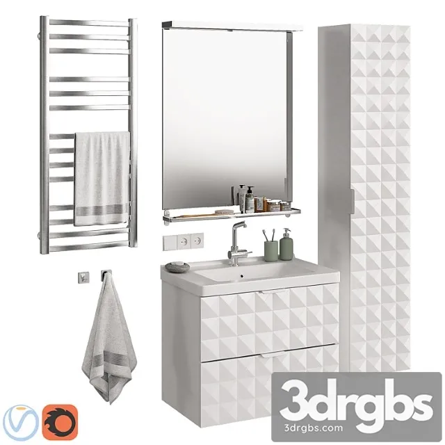 Ikea Godmorgon Set 4 3D Model Free