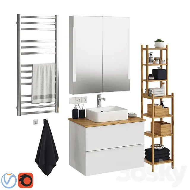 Ikea Godmorgon set 5 3D Model