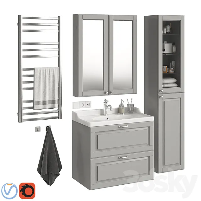 Ikea Godmorgon set 6 3DModel