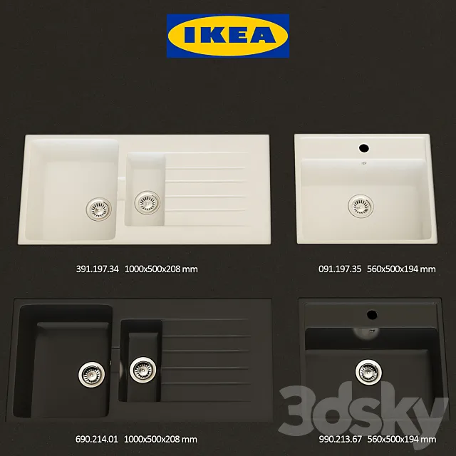 IKEA HALLVIKEN Sinks 3DModel