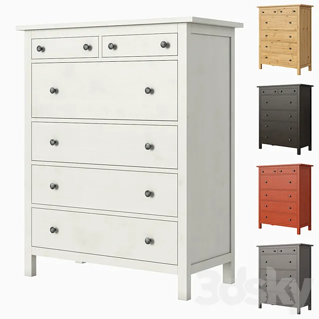 IKEA HEMNES 6-drawer chest 3D Model