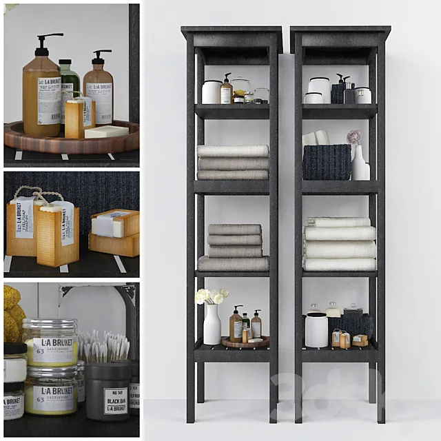 Ikea Hemnes bathroom set # 3 3D Model