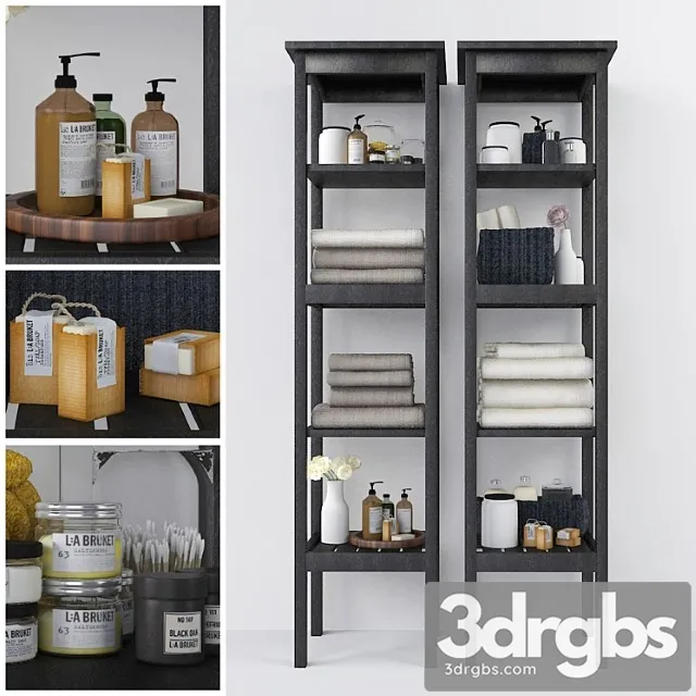 Ikea Hemnes Bathroom Set 3D Model Free