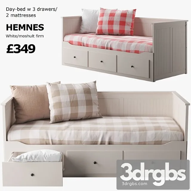 Ikea Hemnes Bed 1 3D Model Free