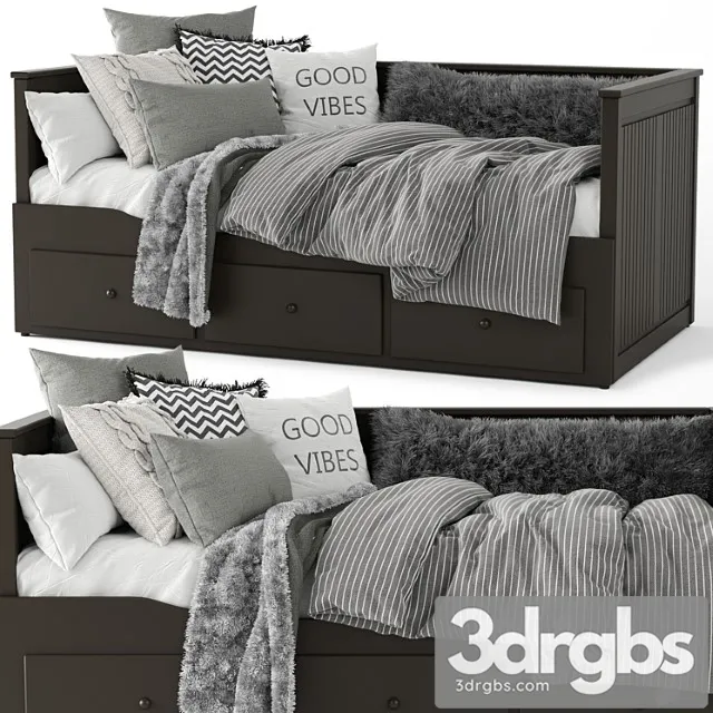 Ikea Hemnes Bed 3 3D Model Free