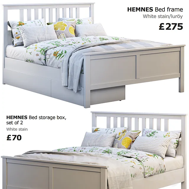Ikea Hemnes bed 3 3D Model