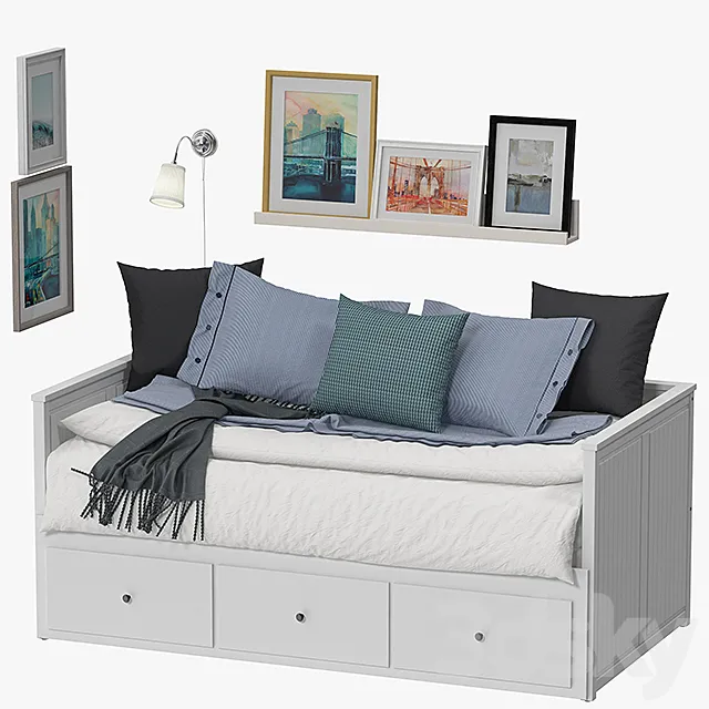 Ikea hemnes bed 3D Model
