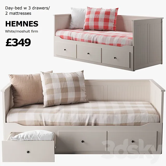 IKEA HEMNES bed_1 3DModel