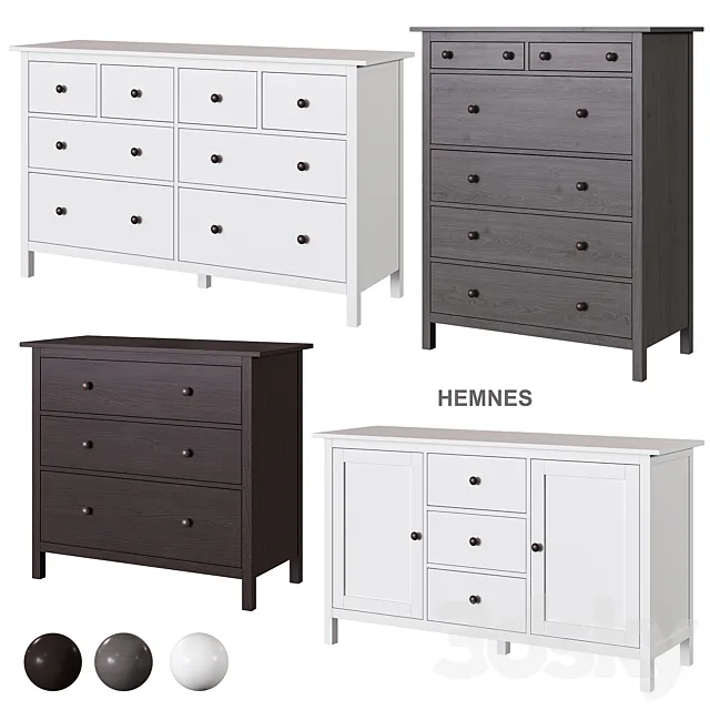 IKEA HEMNES chest of drawers 3D Model
