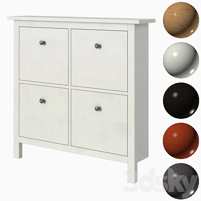 IKEA HEMNES Shoe cabinet with 4 compartments 3DModel
