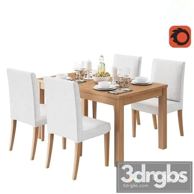 Ikea Henriksdal Bjursta 3D Model Free