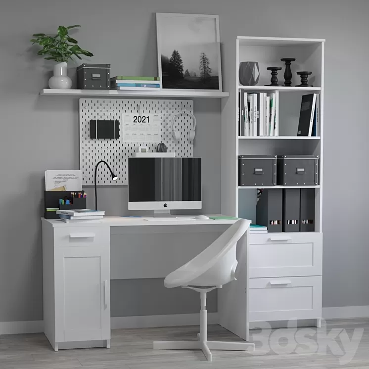IKEA Home office 01 3D Model