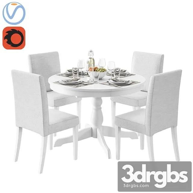 Ikea ingatorp and henriksdal 2 3D Model Free