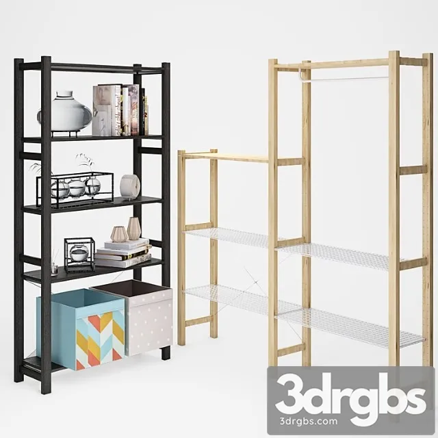 Ikea ivar ikea ivar shelving set_1 2 3D Model Free
