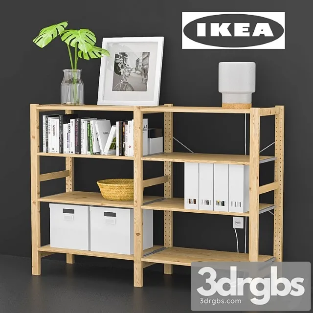 Ikea Ivar With Decor 3D Model Free