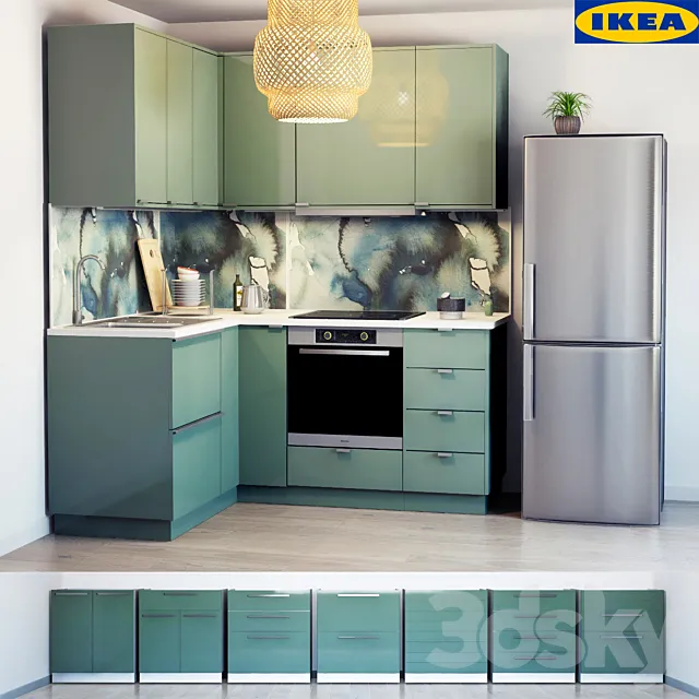 IKEA Kitchen Kallarp 3D Model