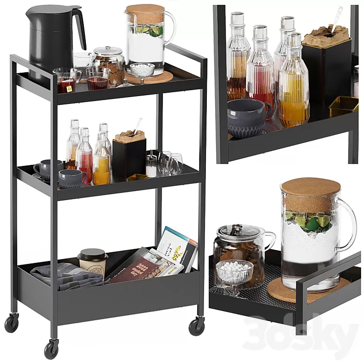 Ikea kitchen Rolling storage-3 3D Model Free